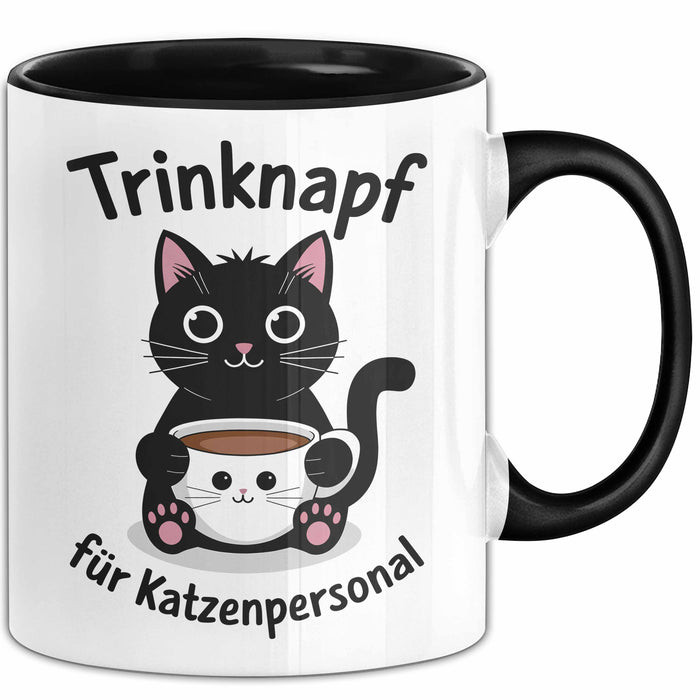 Katzen Tasse Geschenk Trinknapf Fuer Katzenpersonal Geschenkidee Lustig