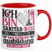 Sanitär- und Heizungstechnikerin Ausbildung Start Geschenk Tasse Ich Bin Sanitär- und Heizungstechnikerin In Der Ausbildung Ich Darf Das Kaffee-Becher Geschenkidee Rot Trendation