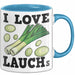 I Love Lauchs Tasse Geschenk Jogger Fitness Fun Spass Blau Trendation