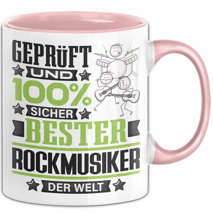 Rockmusiker Geschenk Lustiger Spruch für Rockmusiker Geschenkidee Bester Rockmusiker Der Welt Rosa Trendation