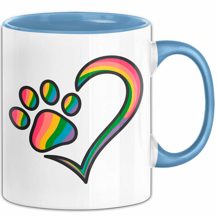 Hund Tierliebhaber Tasse Geschenk Lustige Geschenkidee Spruch Blau Trendation