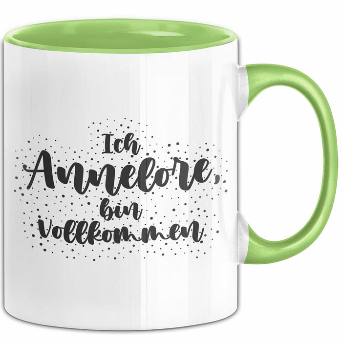 Annelore Tasse Ich Annelore, Bin Vollkommen Geschenk Grün Trendation