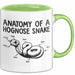 Reptil Schlange Tier Tasse Geschenk Lustige Geschenkidee Spruch Anatomie Einer Hakennasennatter Grün Trendation