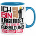 Lagerist Ausbildung Tasse Geschenk Ich Bin Lagerist In Der Ausbildung Ich Darf Das Geschenkidee Spruch Blau Trendation