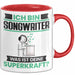 Songwriter Tasse Geschenk für Songwriter Geburtstag Lustiger Spruch Kaffee-Becher Was Ist Deine Superkraft Rot Trendation