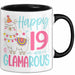 19er Geburtstag Tasse Geschenk Happy 19 And Glamarous Llama Alpaka Liebhaber Geschenkidee zum Geburtstag Trendation