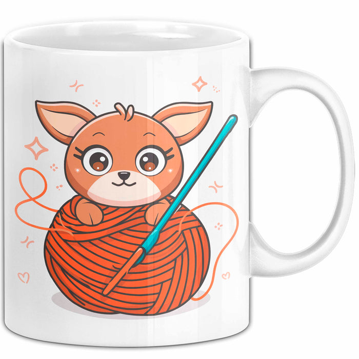 Häkel Fan Tasse Geschenk Lustige Geschenkidee Spruch Für Amigurumi Macher Weiß Trendation