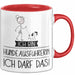 Geschenk für Hundeausführerin Tasse Lustige Geschenkidee Geburtstag Ich Bin Hundeausführerin Ich Darf Das Rot Trendation