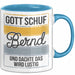 Bernd Tasse Geschenk Gott Schuf Bernd Und Dachte Wird Lustig Geschenkidee Blau Trendation