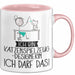 Geschenk für Katzenspielzeug-Designerin Tasse Lustige Geschenkidee Geburtstag Ich Bin Katzenspielzeug-Designerin Ich Darf Das Rosa Trendation