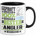 Angler Geschenk Lustiger Spruch für Angler Geschenkidee Bester Angler Der Welt Schwarz Trendation