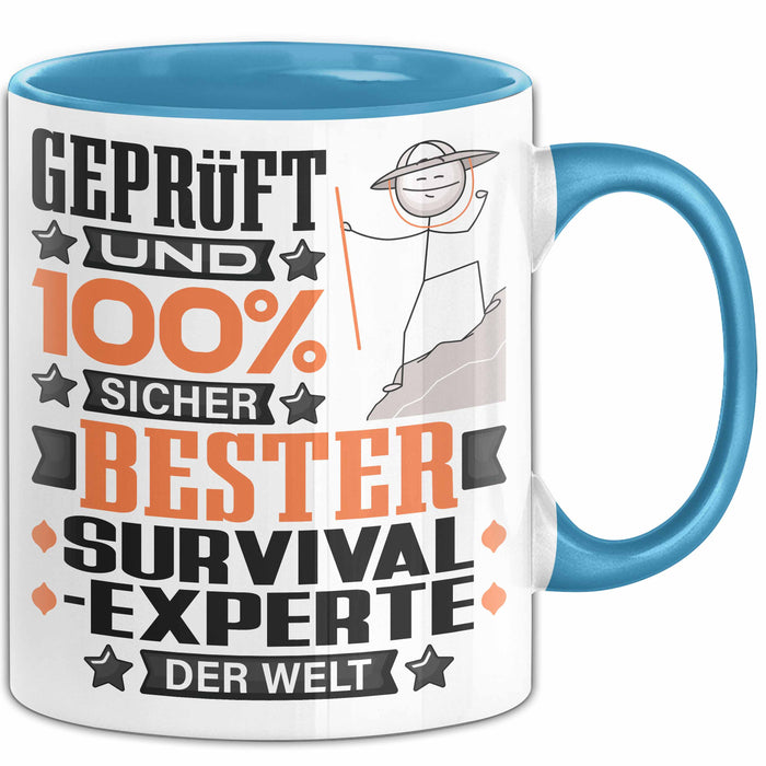 Survival-Experte Geschenk Lustiger Spruch für Survival-Experte Geschenkidee Bester Survival-Experte Der Welt Blau Trendation