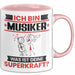 Musiker Tasse Geschenk für Musiker Geburtstag Lustiger Spruch Kaffee-Becher Was Ist Deine Superkraft Rosa Trendation
