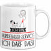 Geschenk für Hundegassi-Service Tasse Lustige Geschenkidee Geburtstag Ich Bin Hundegassi-Service Ich Darf Das Weiß Trendation