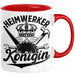Heimwerker Geschenk Tassen Partner-Tassen Kaffee-Becher Heimwerker Königin Frauen Rot Trendation