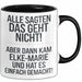 Elke-Marie Tasse Geschenk Alle Sagten Das Geht Nicht Aber Dann Kam Elke-Marie Und Hat Es Einfach Gemacht Geschenkidee Becher mit Name Schwarz Trendation