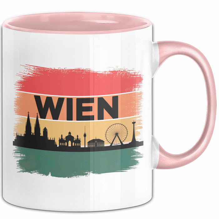 Österreich Wien Wienerisch Tasse Geschenk Lustige Geschenkidee Spruch Rosa Trendation