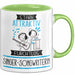 Singer-Songwriterin Tasse Geschenk Becher Stark Attraktiv Furchtlos Singer-Songwriterin Lustige Geschenkidee Grün Trendation