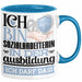 Sozialarbeiterin Ausbildung Start Geschenk Tasse Ich Bin Sozialarbeiterin In Der Ausbildung Ich Darf Das Kaffee-Becher Geschenkidee Blau Trendation