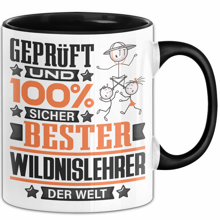 Wildnislehrer Geschenk Lustiger Spruch für Wildnislehrer Geschenkidee Bester Wildnislehrer Der Welt Schwarz Trendation