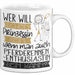 Pferderennen-Enthusiastin Tasse Geschenk Spruch Wer Will Schon Prinzessin Sein Wenn Man Auch Pferderennen-Enthusiastin Sein Kann Weiß Trendation