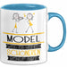 Model Weil Es Keinen Schöneren Beruf Gibt Tasse Geschenk für Eine Model Lustig Blau Trendation