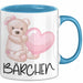Tasse Teddybär mit Herz lustiges Geschenk für Kinder oder Valentinstag Blau Trendation