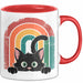 Katzen Tierliebhaber Vintage Tasse Geschenk Lustige Geschenkidee Spruch Rot Trendation