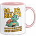 Schildkröte Tierliebhaber Tasse Geschenk Lustige Geschenkidee Spruch So Da Bin Ich, Ich Kann Es Euch Leider Nicht Ersparen Rosa Trendation