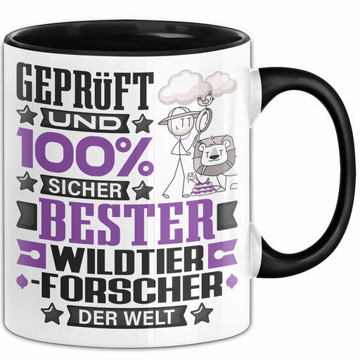 Wildtierforscher Geschenk Lustiger Spruch für Wildtierforscher Geschenkidee Bester Wildtierforscher Der Welt Schwarz Trendation