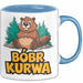 Polnisch Bóbr Kurwa Tasse Geschenk Lustige Geschenkidee Blau Trendation