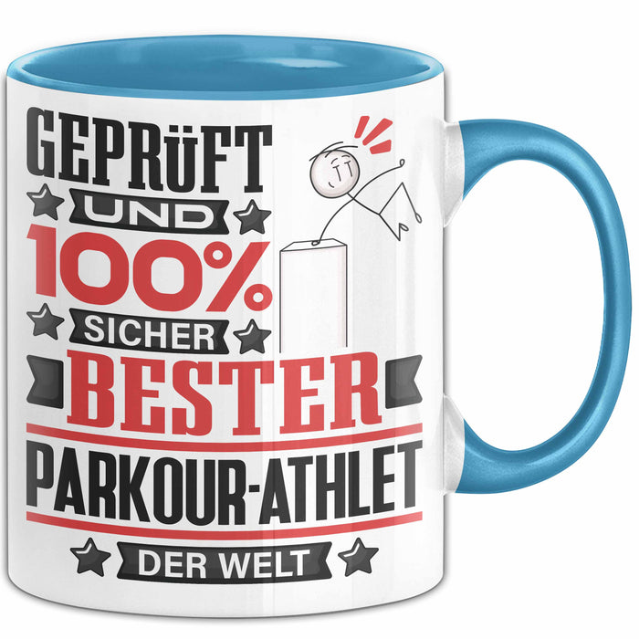 Parkour-Athlet Geschenk Lustiger Spruch für Parkour-Athlet Geschenkidee Bester Parkour-Athlet Der Welt Blau Trendation