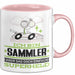 Sammler Geschenk Tasse Ich Bin Sammler Aber Sag Doch Einfach Superheld Lustige Geschenkdiee für Sammler Kaffee-Becher Rosa Trendation