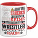 Wrestler Geschenk Tasse Lustiger Spruch Erheben Sie Sich Der Wrestler Betritt den Raum Rot Trendation