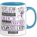 Künstlerin Geschenk Becher Tasse Gott Schuf Alle Menschen Gleich Nur Die Besten Durfeten Künstlerin Werden Geschenkidee Lustig Blau Trendation