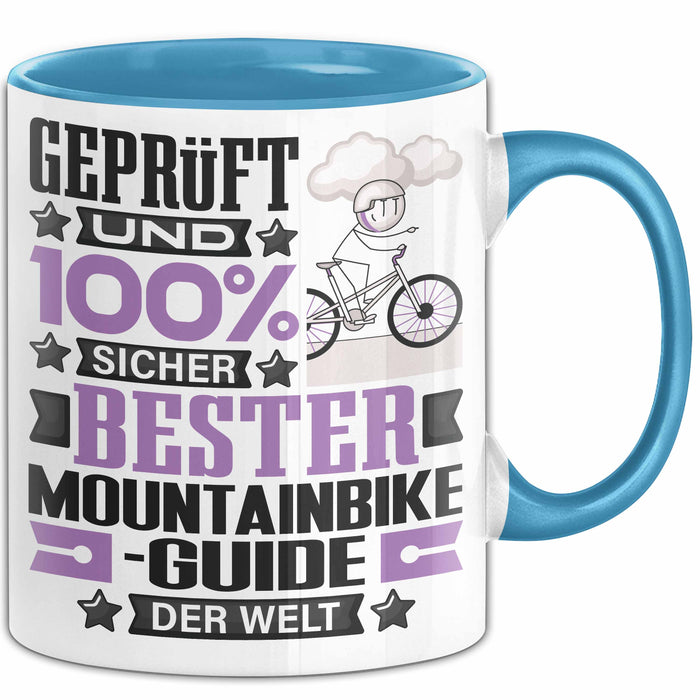 Mountainbike-Guide Geschenk Lustiger Spruch für Mountainbike-Guide Geschenkidee Bester Mountainbike-Guide Der Welt Blau Trendation
