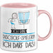 Geschenk für Discgolf-Spielerin Tasse Lustige Geschenkidee Geburtstag Ich Bin Discgolf-Spielerin Ich Darf Das Rosa Trendation