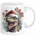 Weihnachten Tasse Dinosaurier Geschenkidee Ho Ho Rawr Jungs Jungen Geschenkidee Kaffeebecher Weiß Trendation