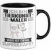 Tierkunst-Maler Tasse Geschenk für Tierkunst-Maler Geburtstag Lustiger Spruch Kaffee-Becher Was Ist Deine Superkraft Schwarz Trendation