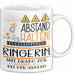 Ringerin Tasse Geschenk Lustig Abstand Halten Hochleistungs-Ringerin Mit Drang Zur Perfektion Bei Der Arbeit Weiß Trendation
