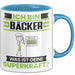 Bäcker Tasse Geschenk für Bäcker Geburtstag Lustiger Spruch Kaffee-Becher Was Ist Deine Superkraft Blau Trendation