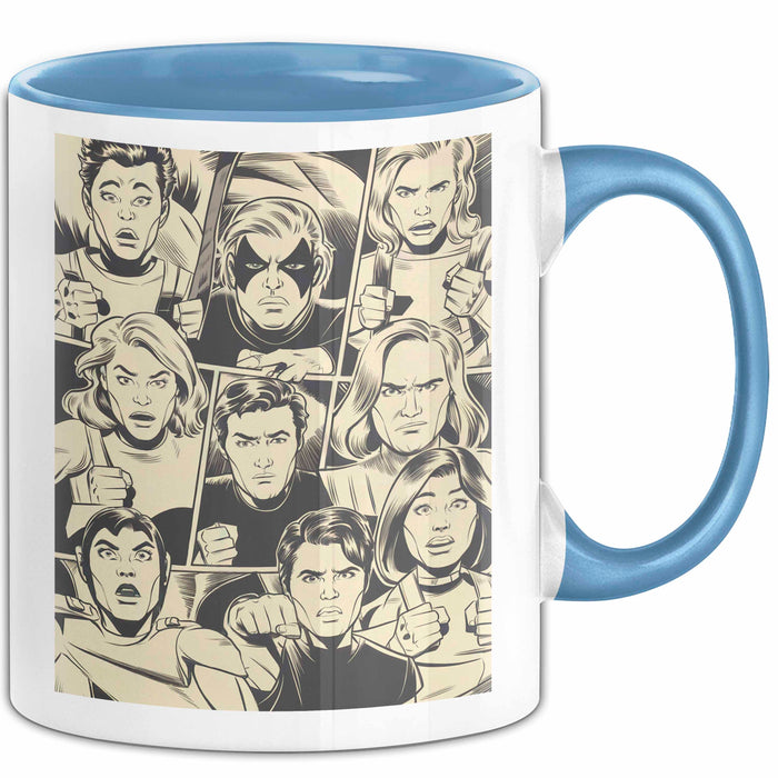 Comic Künstler Tasse Geschenk Lustige Geschenkidee Spruch Für Panel Geschichtenerzähler Blau Trendation