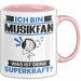 Musikfan Tasse Geschenk für Musikfan Geburtstag Lustiger Spruch Kaffee-Becher Was Ist Deine Superkraft Rosa Trendation