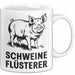 Schweinebauer Schweine Tier Tasse Geschenk Lustige Geschenkidee Spruch Schweineflüsterer Weiß Trendation