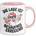 Einhorn Trinken Liebhaber Sarkasmus Tasse Becher Geschenk Lustige Geschenkidee Spruch Die Lage Ist Besäufniserregend Rosa Trendation