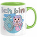 6. Geburtstag Mädchen Geschenk Meerjungfrau Geschenk Tasse für Mädchen Nymphe Nixe Becher Grafik Grün Trendation