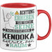 Kendoka Geschenk Tasse Lustiger Spruch Erheben Sie Sich Der Kendoka Betritt den Raum Rot Trendation