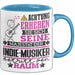 Indie-Musiker Geschenk Tasse Lustiger Spruch Erheben Sie Sich Der Indie-Musiker Betritt den Raum Blau Trendation