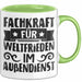 Humor Tasse Geschenk Fachkraft Für Weltfrieden Im Außendienst Becher Grün Trendation