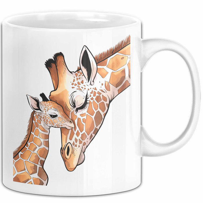 Giraffenmama Tasse Geschenk Lustige Geschenkidee Spruch Weiß Trendation
